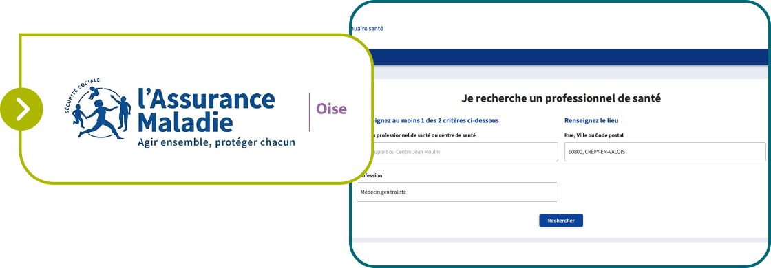 Je recherche un professionnel de santé